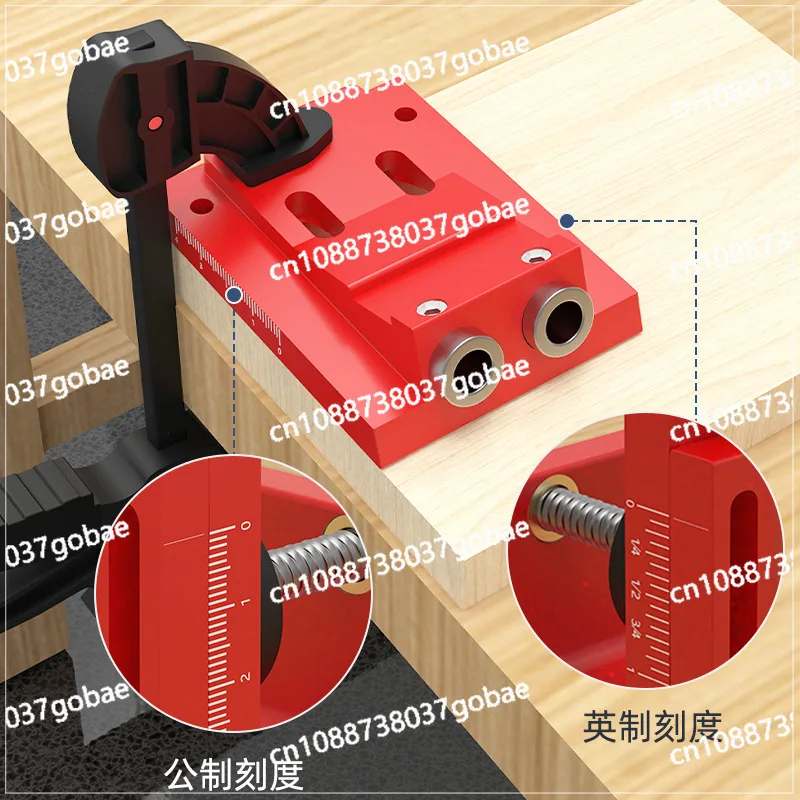 Woodworking Punching, Adjustable Slant Hole Positioner Hardware Tool Cabinet Plate Aluminum Alloy