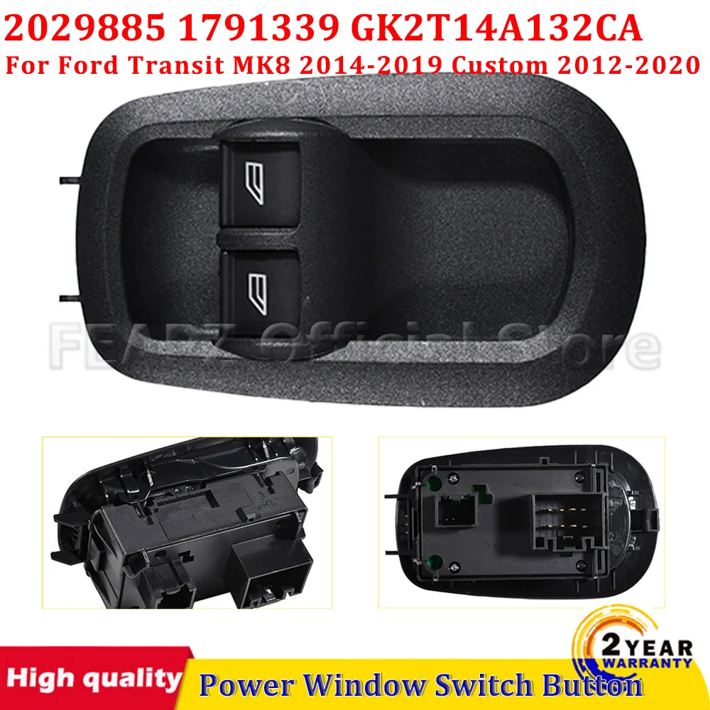 

For Ford Transit MK8 2014-2019 Custom 2012-2020 GK2T-14A132-CA GK2T14A132CA 2029885 1791339 Power Window Control Switch Button