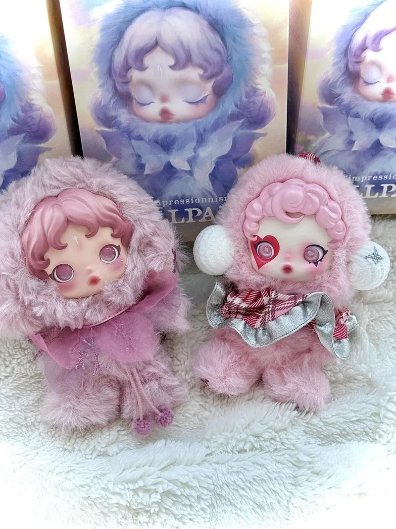 Echte Pop Mart Skullpanda L'Impressionnisme Serie Blind Box Ätherische Schlüsselanhänger Tasche Ornament Geburtstagsgeschenk für Mädchen Kunstliebhaber