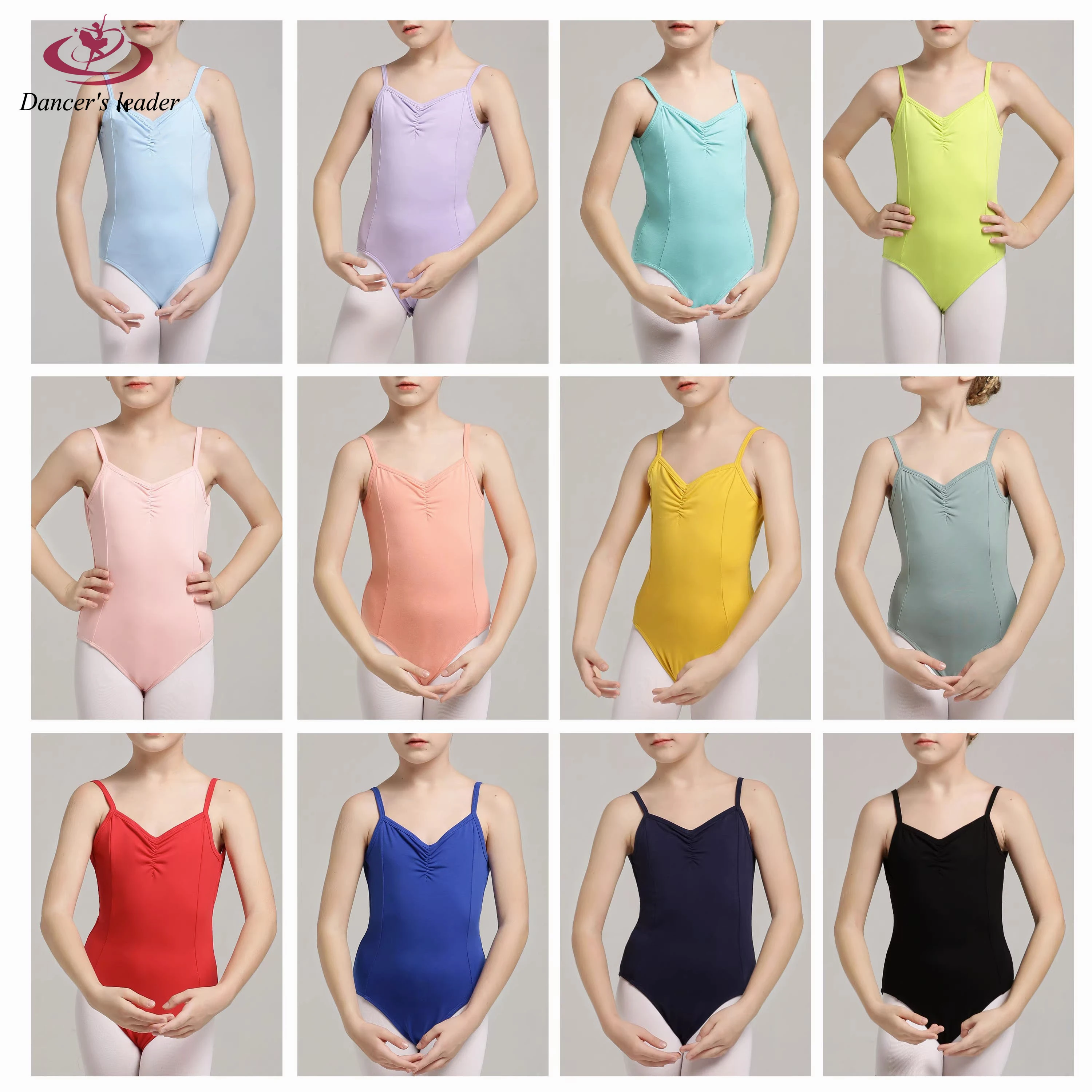 Ballet Costume Leotard for Front and Back Drawstring Sling Boilersuit Gymnastics Skin-tight Garment Performance Air Yoga Costume