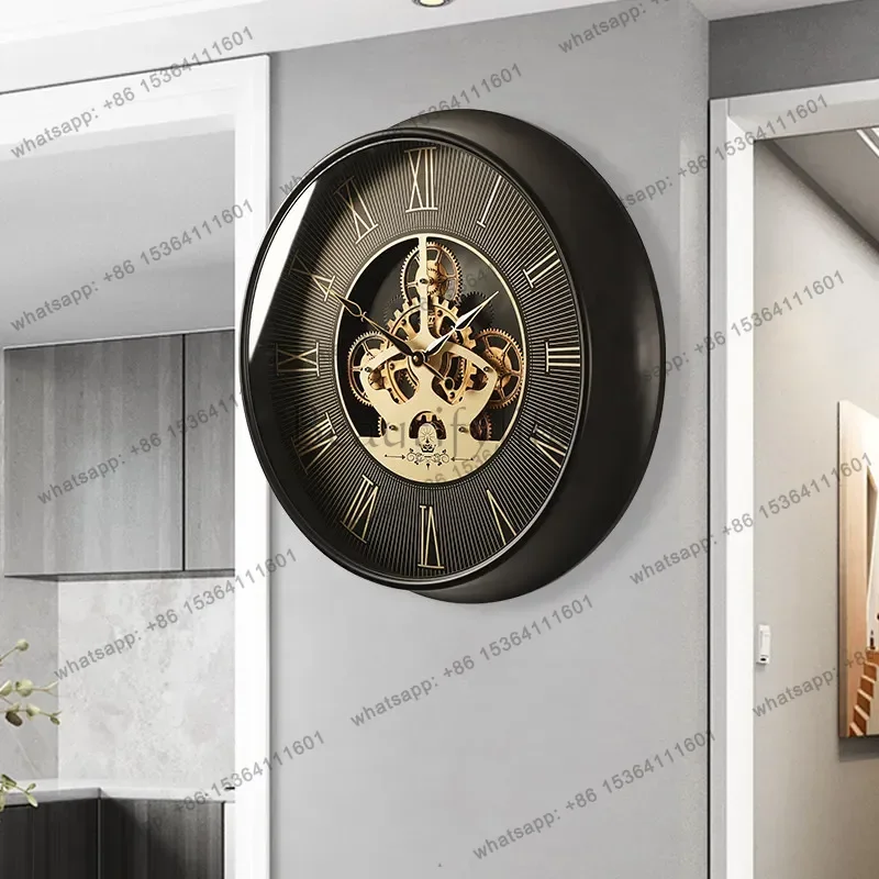 Living Room Luxury Clock Wall Fashion Minimalist Design Round Aesthetic Wall Watch Modern Interior Reloj Pared Home Decoration