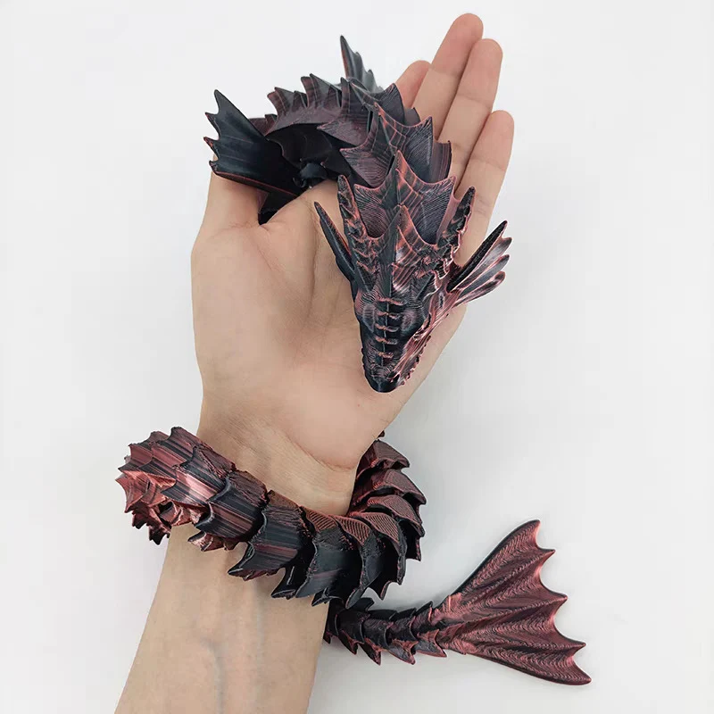Новая 3D-модель морского дракона 45 см, мифический дракон, настольные украшения, многосуставные подвижные модели, декор для дома