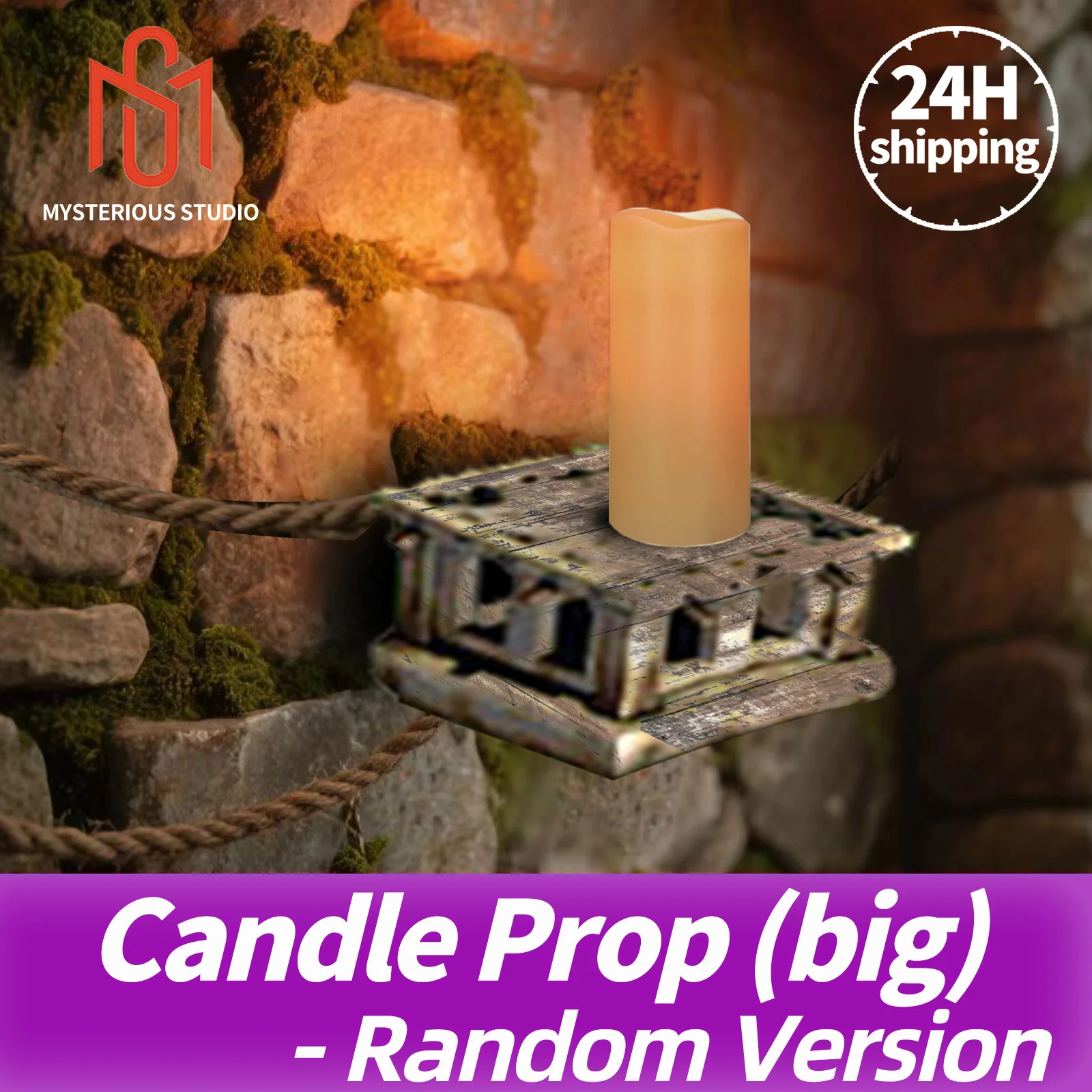 

Таинственная студия, игровой механизм, реквизит, электронная головоломка, 1987, случайно выдувает свечи и замок открывается.