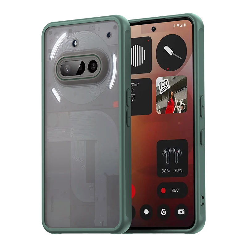 غطاء صلب مضاد للصدمات لهاتف لا شيء هاتف 3a، جراب صلب بلوري من مادة TPU بحافة ناعمة