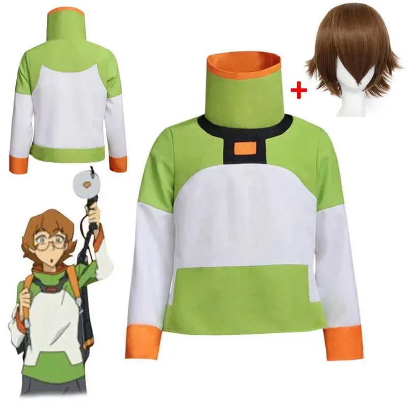 

Cosplay diy Anime Voltron: Legend of the Defender Pidge Cosplay T-shirt Costume Top Long Sleeve Jacket for Halloween Costume wig