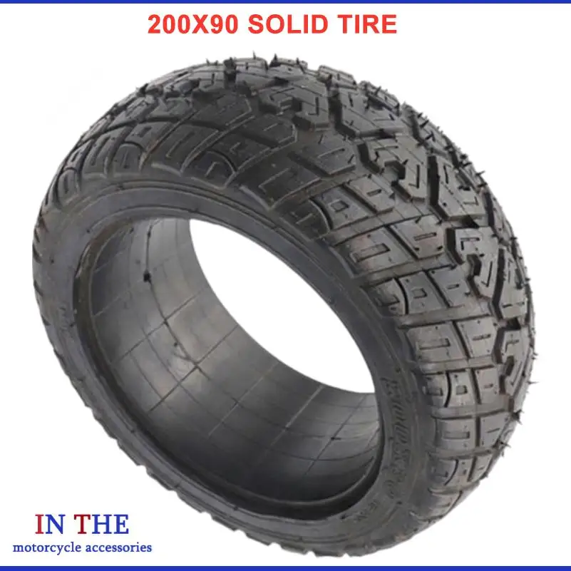 8 Inch Solid Tire for Electric Scooter - 200X90 Compatible with Hero S8, X8, Varla Pegasus, Anti-skid & Wear-resistant