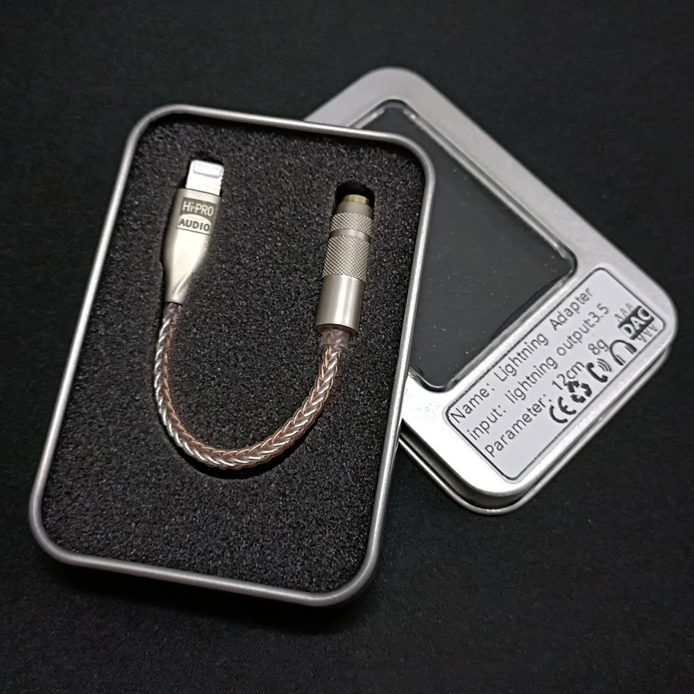 อะแดปเตอร์เป็น DAC ดิจิตอล C100แท้3.5มม. สำหรับ iOS Phone 11 Pro x XS XR 8 7 aux สายหูฟังอะแดปเตอร์ถอดรหัสเสียงไมโครโฟน