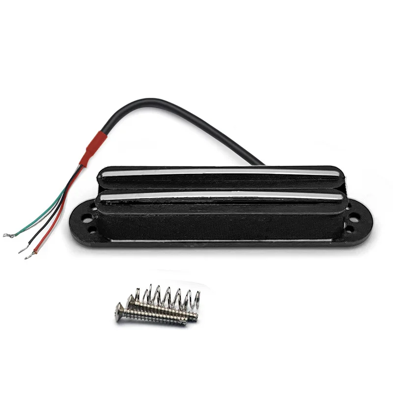 TL-Style Neck Rail Humbucker Pickup Mini Dual Rail 4-Conductor Cable Coil Split Function Electric Guitar Replacement Parts