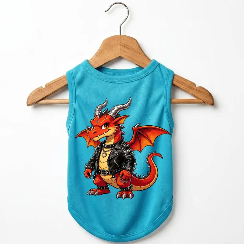 

Dragon Dog Vest,Cool Summer Puppy Tank Top,Non-Cotton Pet Clothes