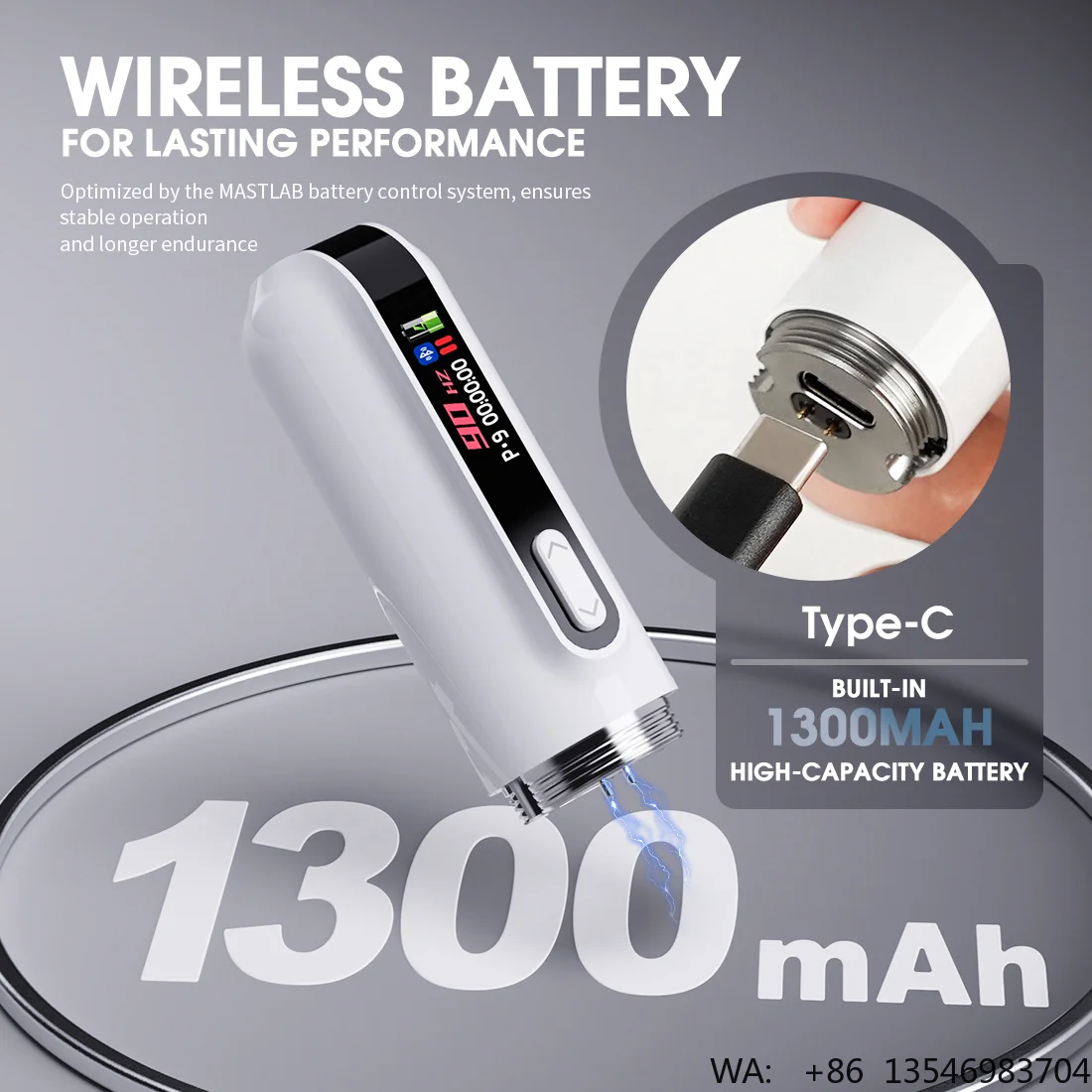 Mast Tour Y22 Pro Wireless Smart Connection 1300mAh Bluetooth Battery Tattoo Machine for Permanent Makeup