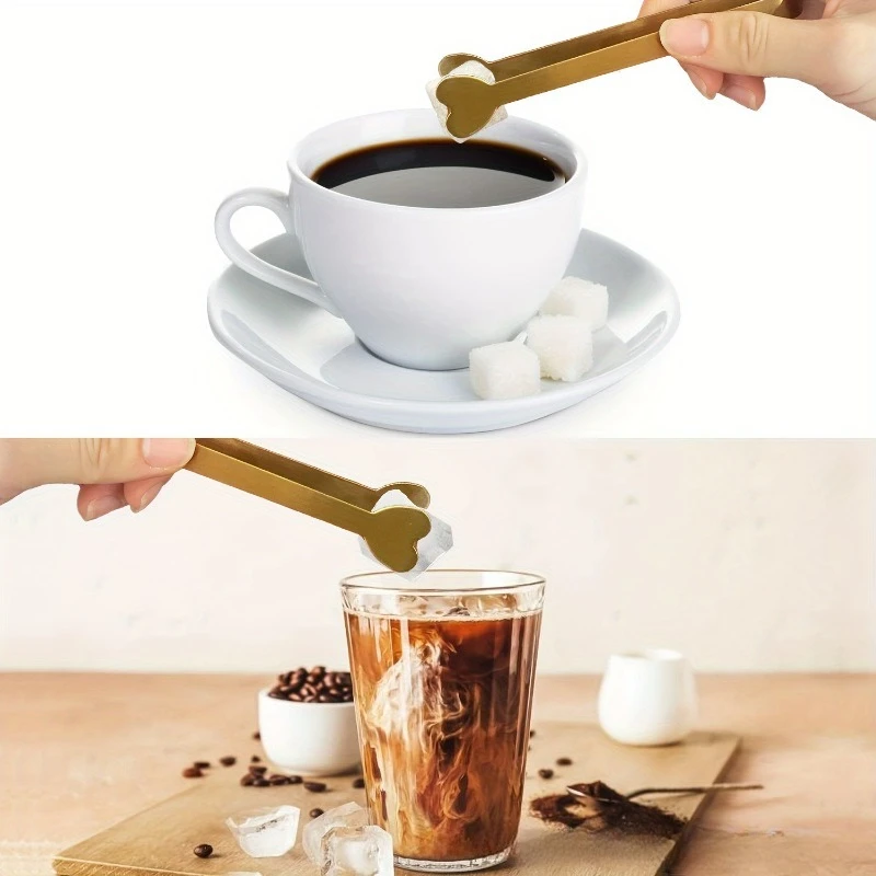 Stainless Steel Coffee Sugar Tongs Ice Clip Creative Non Sli