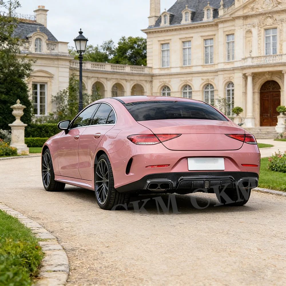 Carbon Fiber Rear Bumper Lip Diffuser Exhaust for Mercedes Benz CLS Class C257 CLS260 300 350 450 CLS53 AMG 2019 UP