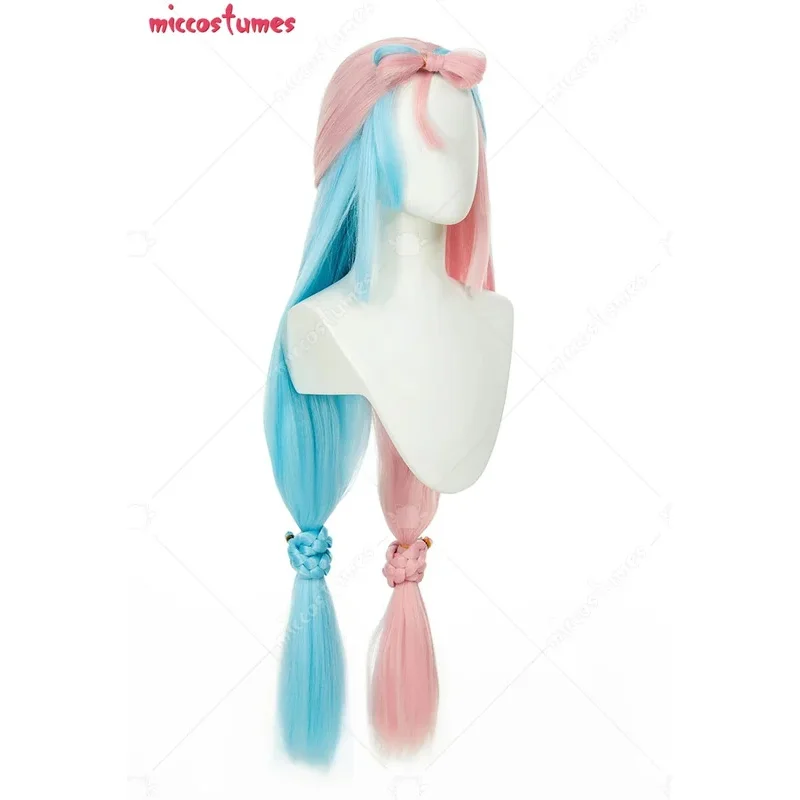 

25COSMiccostumes Women's PM Iono Cosplay Wig Long Straight Pink Blue Wig
