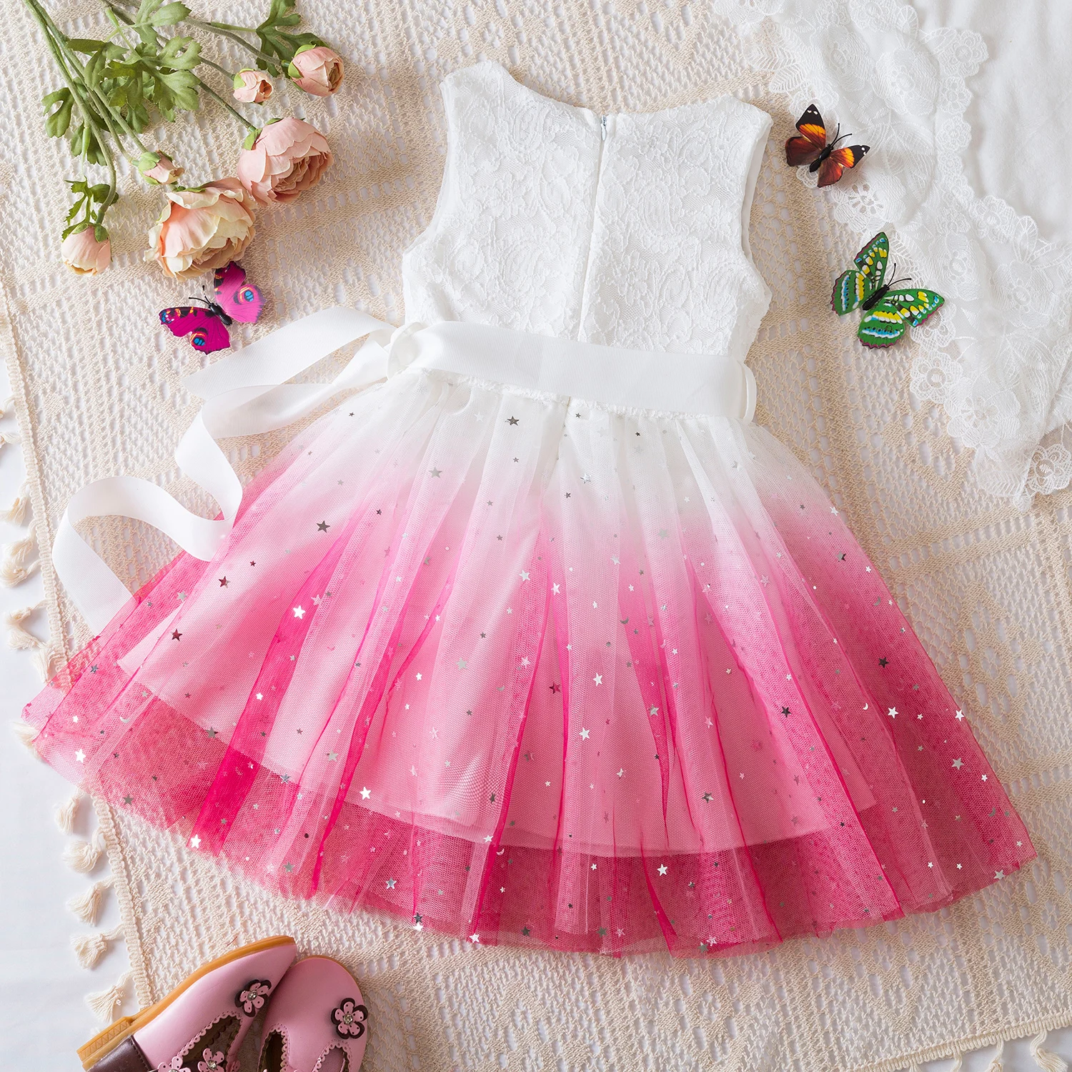 Kid Girl Dress for Summer Tutu Princess Dress Children Carnival Birthday Party Fancy Costume for 3-8Yrs Kids Casual Clothing