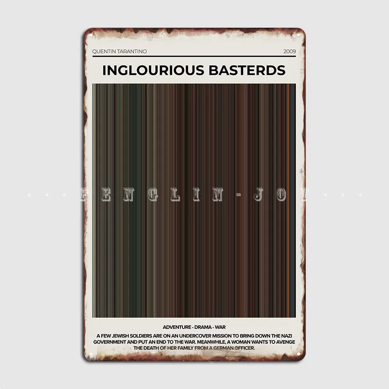 Inglourious Basterds Dna Metal Plaque Poster Wall Pub Club Bar Retro Painting Décor Tin Sign Poster