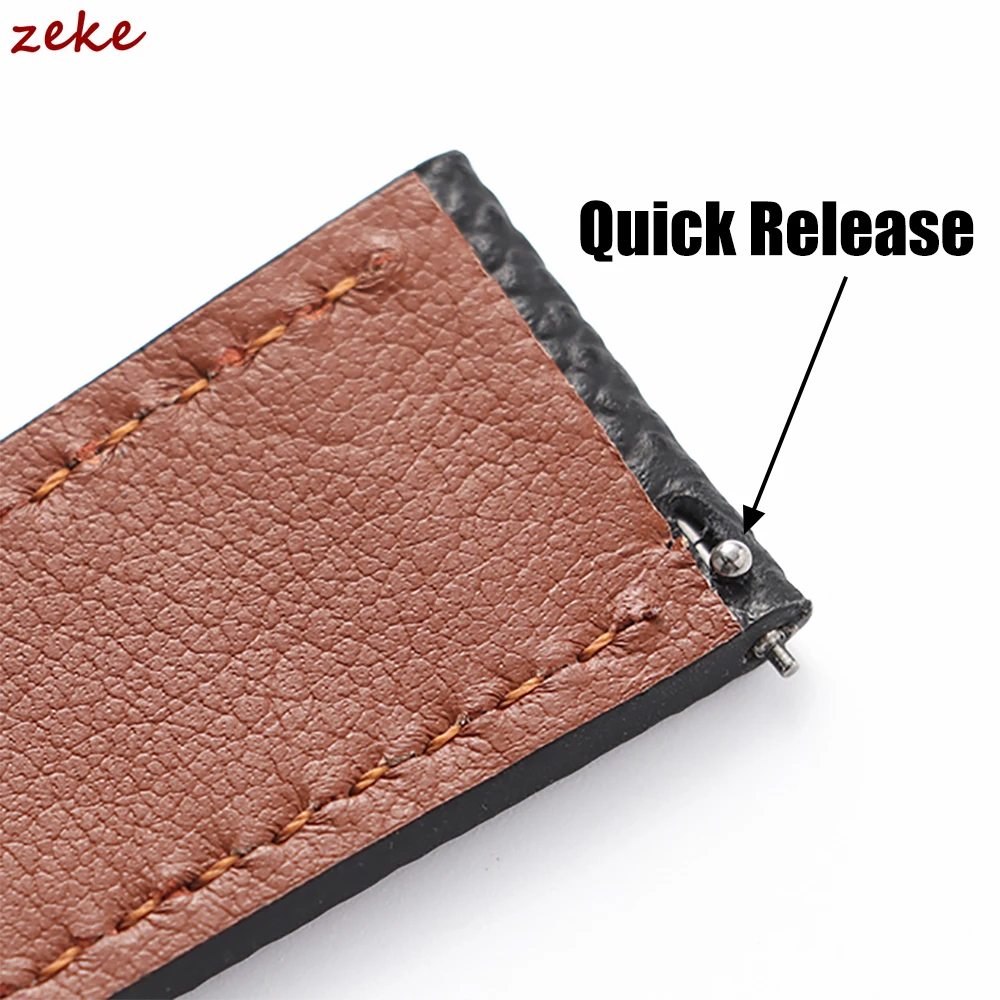 18 مللي متر 19 مللي متر 20 مللي متر 22 مللي متر جلد طبيعي حزام ساعة اليد الفرقة العالمي حزام الساعات الرجعية سوار الإفراج السريع بار معصمه اكسسوارات #5