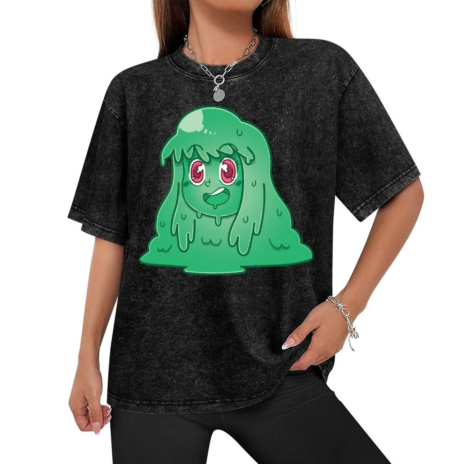 Slime Girl T-Shirt Blouse oversized cute tops anime t shirts mens designer t shirt