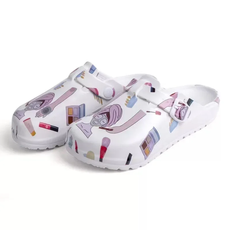 Factory Womens Medical Clog Shoes Surgical Slippers Printed Nurse Garden Clogs Hospital Sandals