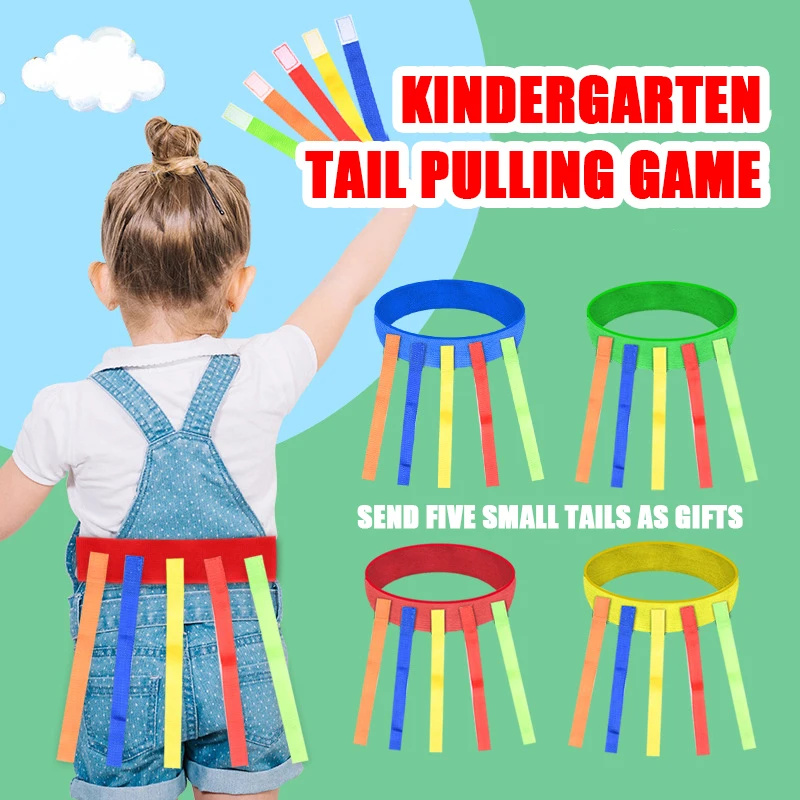 NEW Kindergarten Outdoor Fun Group Games Tail Catching Props Toy Belt Tail Grabbing Parent-Child Team Games Skill Training