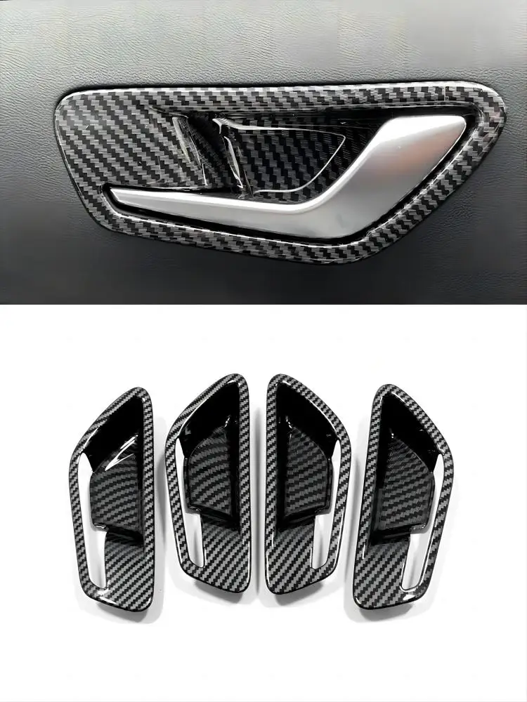 For Hyundai Tucson NX4 2022 2021 Car Trim Carbon Fiber Styling Inside Door Handle Cover