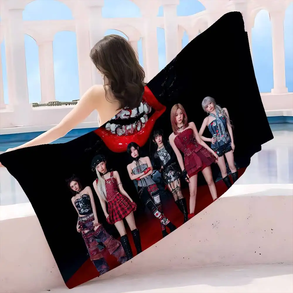 Popular Kpop Group B-Baby M-Monster Microfiber Blanket Quick Drying Beach Oversized Printing Super Absorbent Pool Towel Blanket
