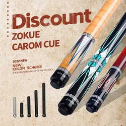 ZOKUE Carom Stick taco de billar profesional Carom coreano 3 cojines taco de billar Carom Taper punta de 12mm 142 cm taco Libre con estuche