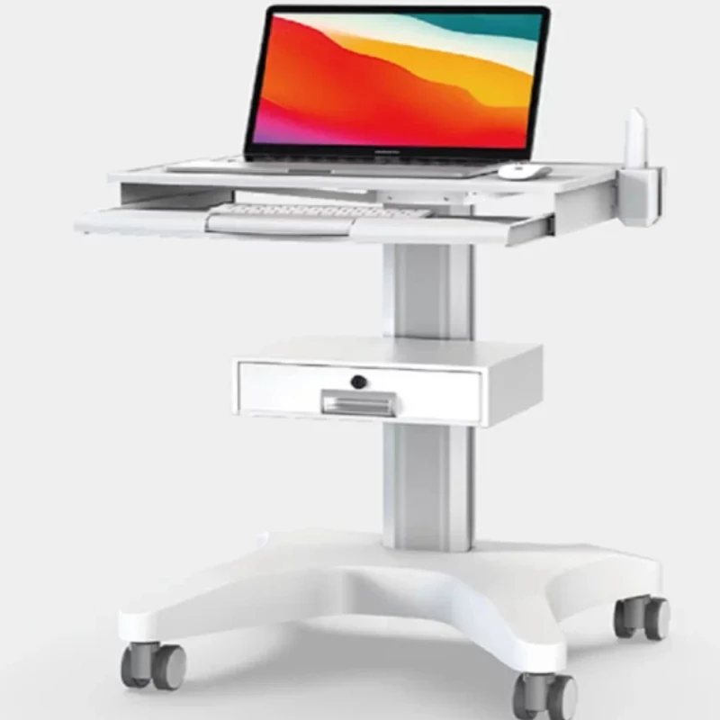 Hospital Medical Cart With Laptop Pallet and Oral Scanner Holder Office Mobile Trolley for  Clinic