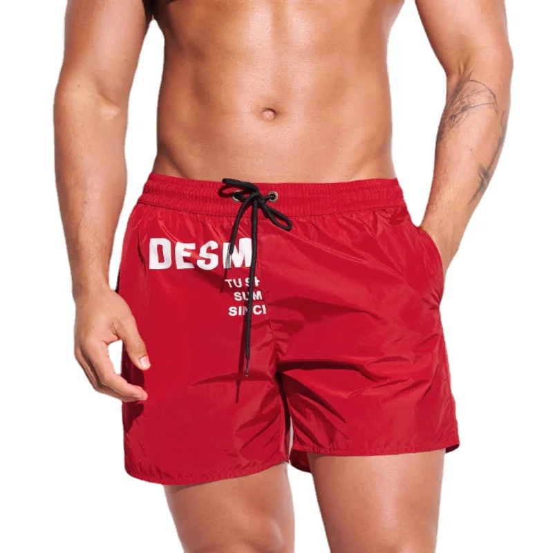 2023 Desmiit Swimwear Men\'s Swimming Shorts Trunk 2023 Fast Dry Men\'s Beach Shorts Board Surf Bathing Suit Sport Wear with Liner