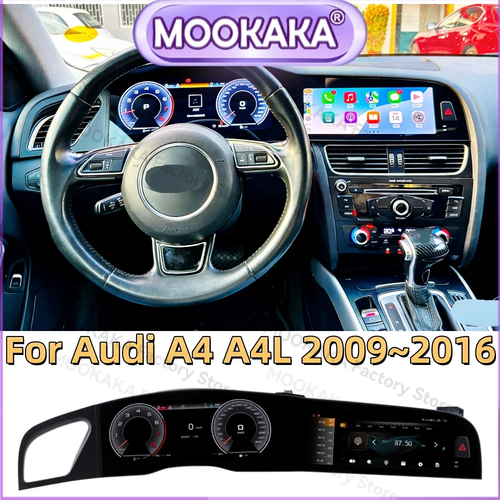 

Мультимедийная система Android 15 с CarPlay для Audi A4 A4L 2009-2016: GPS-навигация, интеллектуальный мультимедийный проигрыватель, автомобильная стереосистема, головное устройство