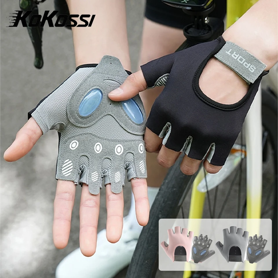 AliExpress NONE KoKossi Cycling Gloves Anti-Slip Shock-Absorbing Men Women Sports Outdoor Half-Finger Mtb Bicycle Gloves Fitness Breathable