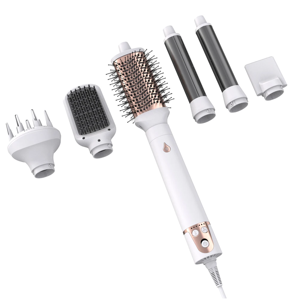 Customized 110000 Rpm High Speed Brushless Blow Dryer Brush Rotatable Air Straightening Brush for Home Salon Use Hot Dryer Brush