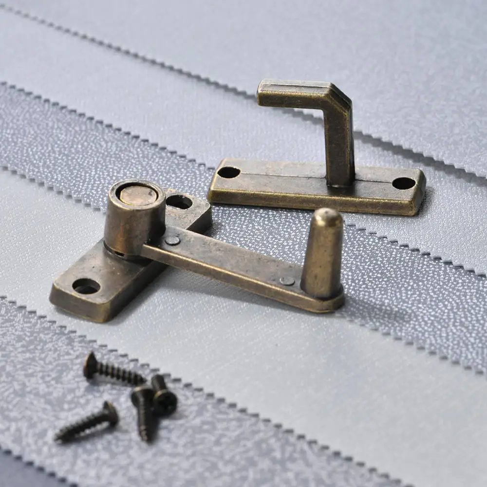 Vintage Style Decorative Hasp Latch For Jingmao Cabinet Drawer Antique Bronze Metal Lock Alloy Box Wood Case Closure
