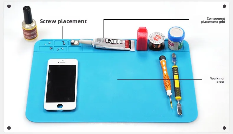 Silicone Main Board Electronic Maintenance Pad  Multi-component Placement Waterproof Insulation Pad