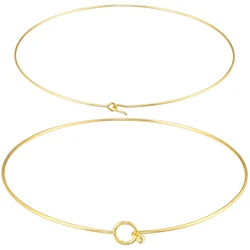316L Stainless Steel Heart Round Adjustable Collar Women's Necklace Simple Open Neck Metal Jewellery Accessories: VL534 VL535