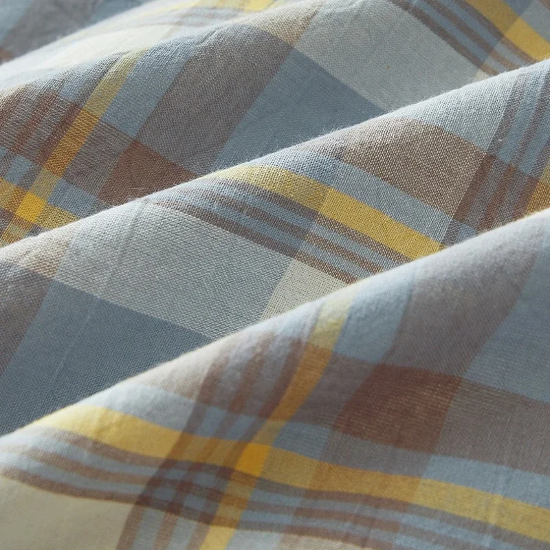 Plaid Washed Cotton Quilt Cotton Filling Breathable Skin Friendly Student Dormitory Bedroom Bedding Machine Washable Duvet Core
