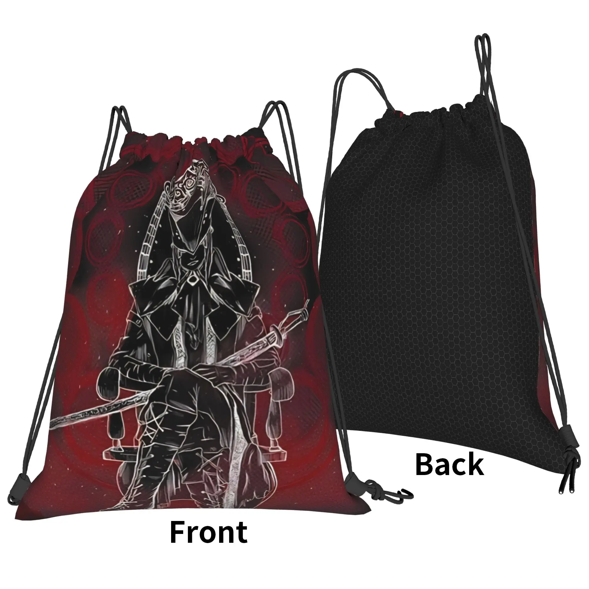 Bloodborne vintage  Portable Travel Riding Gym Drawstring Storage Sporty Backpacks