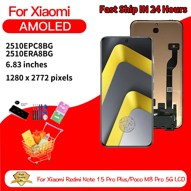 display-amoled-da-683”-per-xiaomi-redmi-note-15-pro-plus-2510era8bg-gruppo-digitalizzatore-touchscreen-per-poco-m8-pro-5g-2510epc8bg