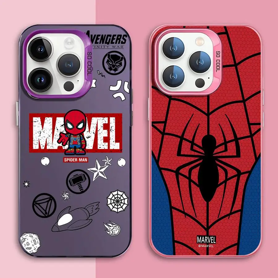 Marvel Sipider Man Phone Case for Apple iPhone X 12 Pro 13 14 Plus XR 11 XS Max 15 Pro Max 11 TPU Silicone Soft Cover