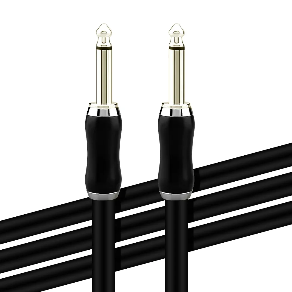 WH807 сандаловое дерево 6,35 Палисандр Серебряное покрытие 6,35 Стерео моно 6,5 мм Мужская розетка Проводной разъем Микрофон