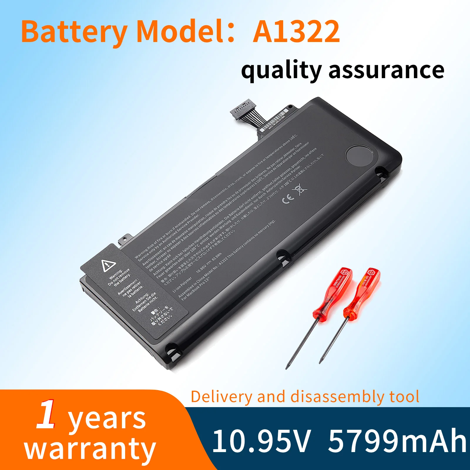 BVBH A1322 A1278 Battery For Apple MacBook Pro 13