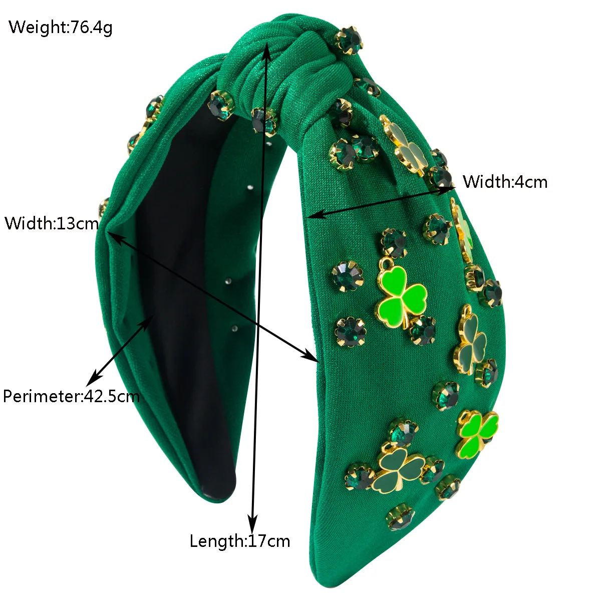 Amazon's new Irish St. Patrick's Day with rhinestone headband and green clover decorative hair accessories for women