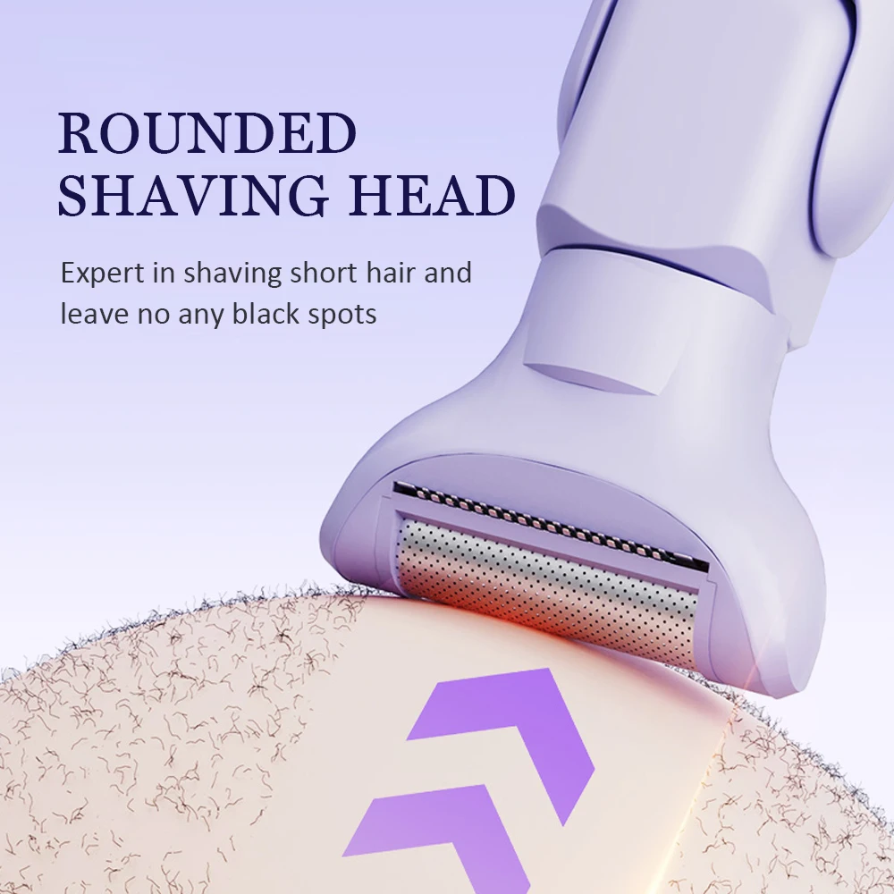 Depiladora eléctrica para mujer, afeitadora femenina, maquinilla de afeitar para el cuerpo, cara, pierna, axila, Bikini, afeitadora púbica, removedor de vello, recortador de Bikini, afeitadora facial