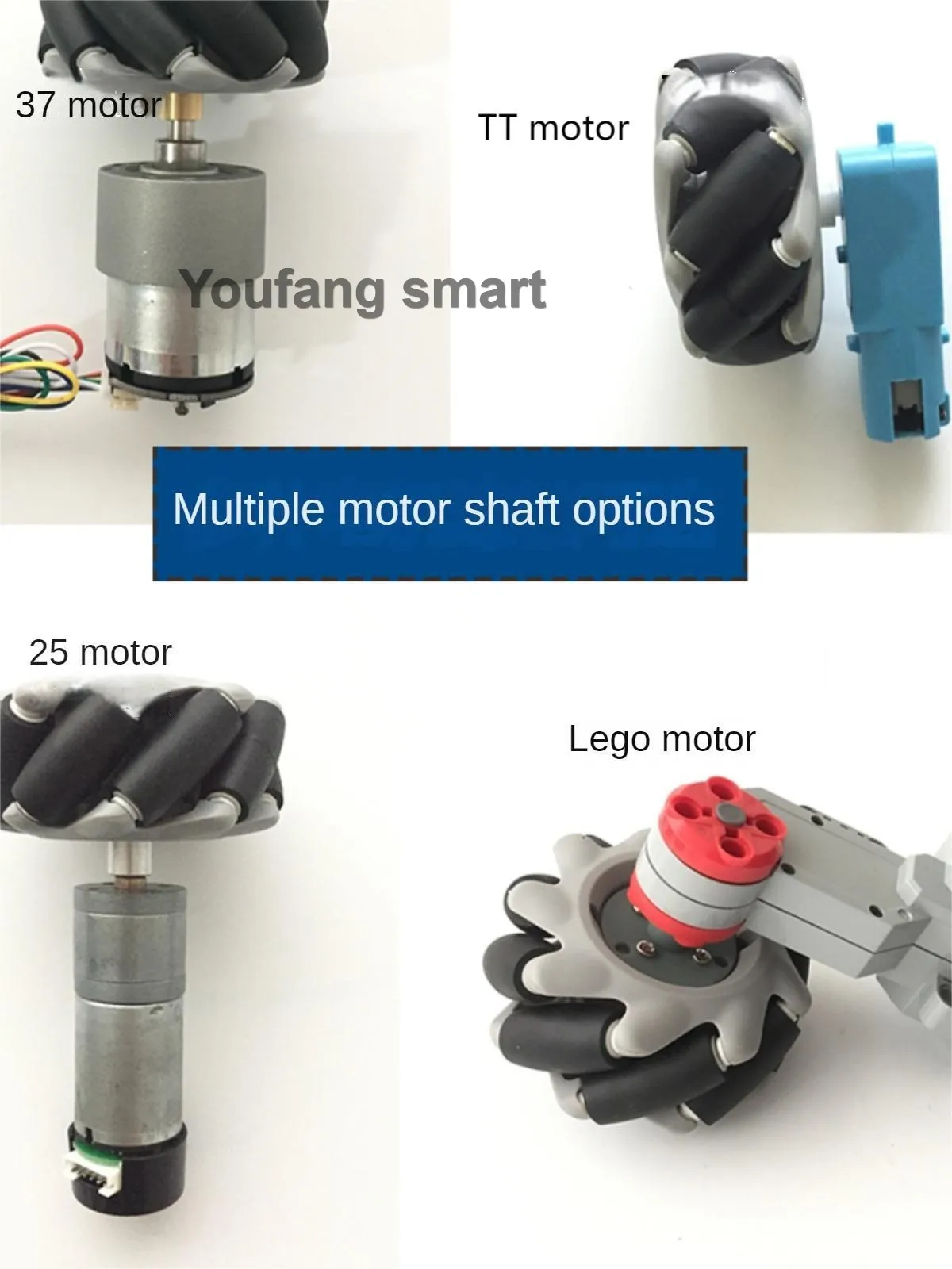 20Kg carico 4 pz ruota Omni 65mm ruota Mecanum 4/5/6mm accoppiamento ruota AGV per Arduino Raspberry Pi Robot auto parte fai da te piattaforma ROS