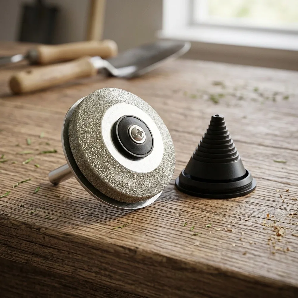 Electric Whetstone Sharpener for Rotary For Blades and Hedge Trimmer For Blades Compatible with Standard Hand Drills