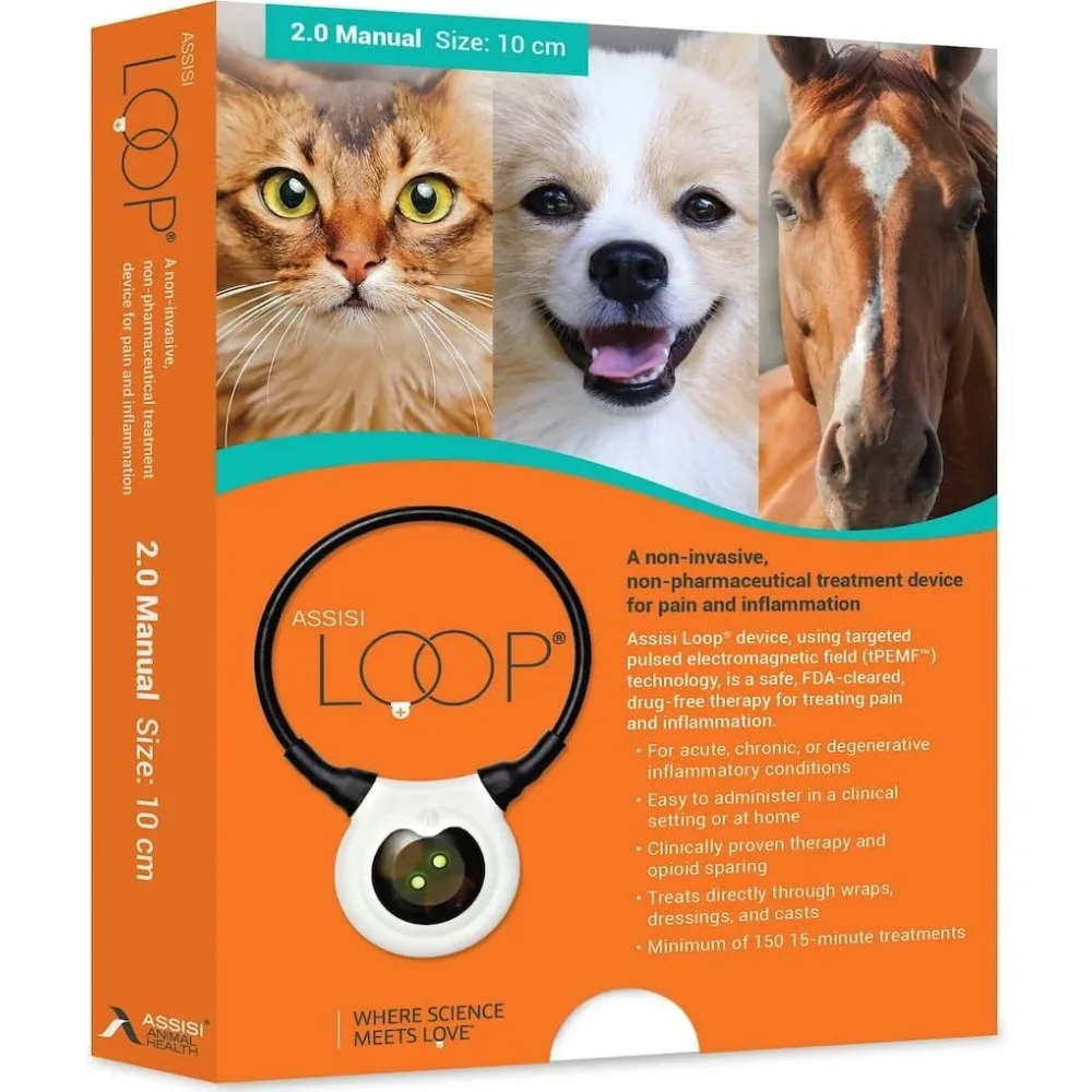 Loop 2.0 Manual tPEMF Device for Dogs, Cats, and Horses (10 CM)