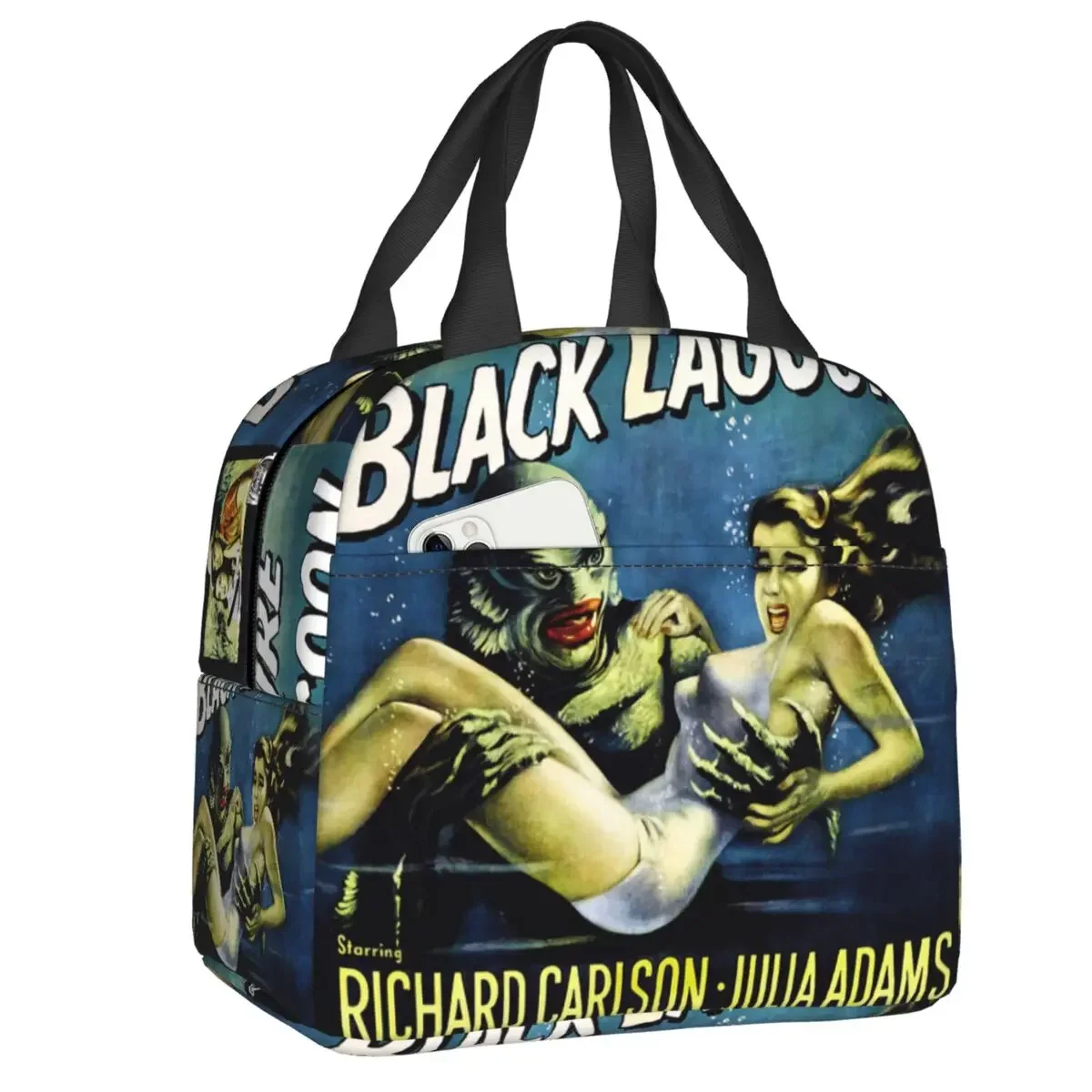 From The Black Lagoon Insulated Lunch Bag Halloween Waterproof Cooler Thermal Lunch Box Women Kids Food Tote