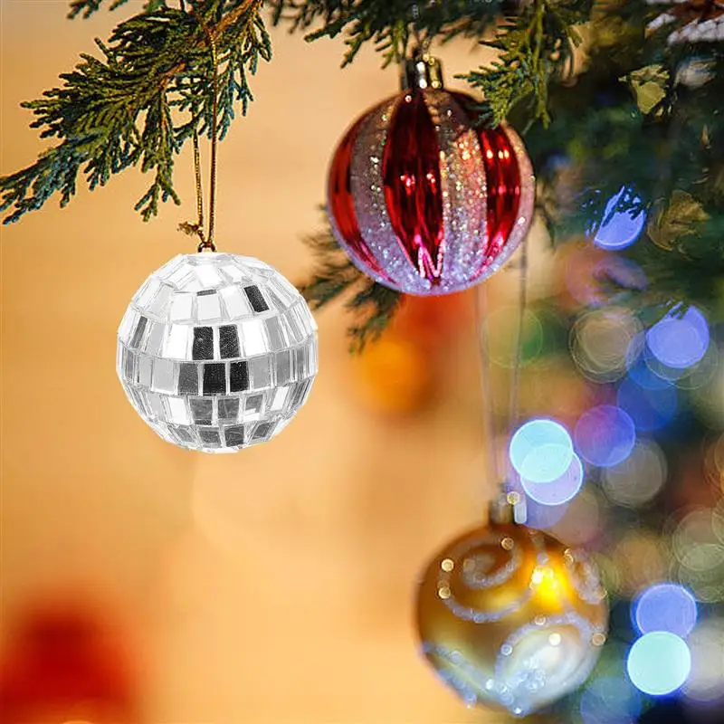 12 Stuks Zilveren Disco Ballen Opknoping Glas Spiegel Disco Ballen Disco Opknoping Ornament Ballen Spiegel Disco Ballen Feest Home Decor