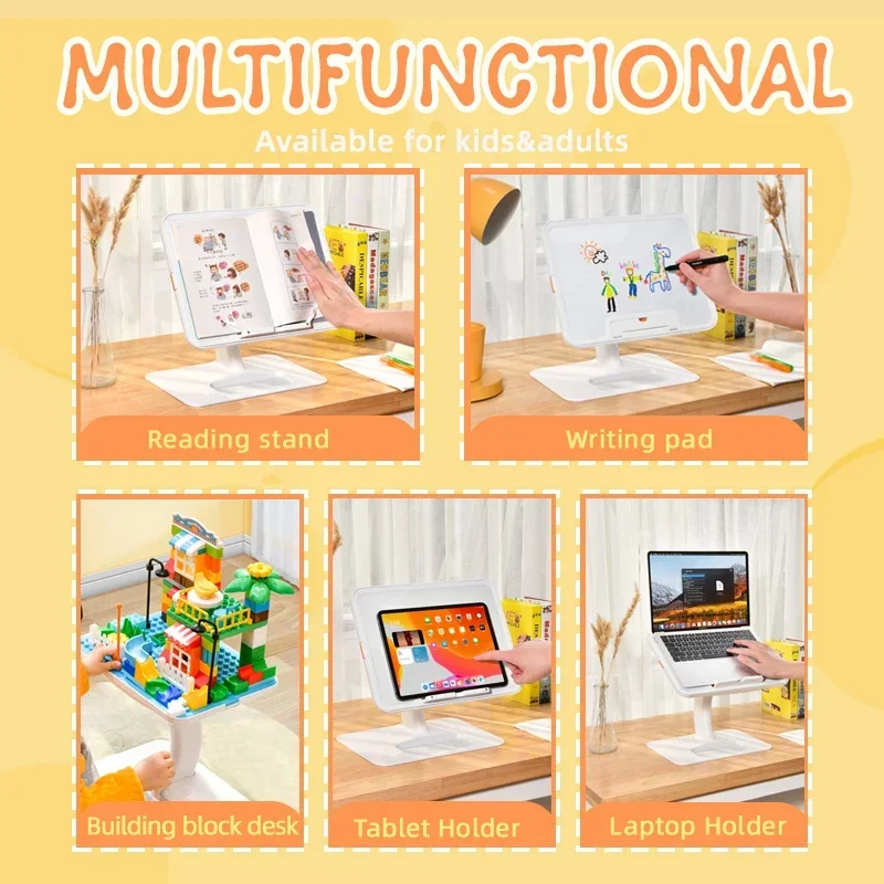 Eary Laptop Table Drafting Desk Table Book Bracket Tablet Stand Reading Desk Parent-Children Playing Bluding Blocks Toys