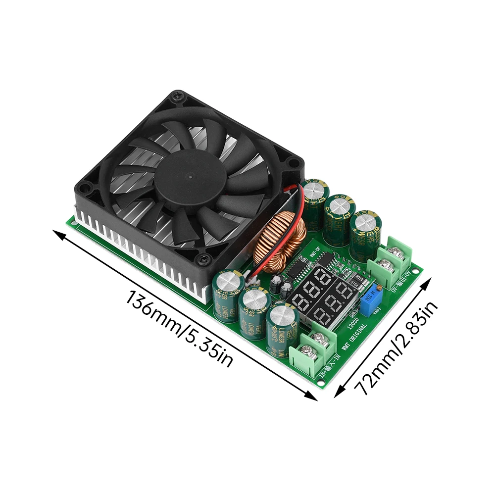 

High Power Adjustable Buck Module With Voltage Display Current Display Solar LED Driver Power Supply600W DC25V-120V 20A