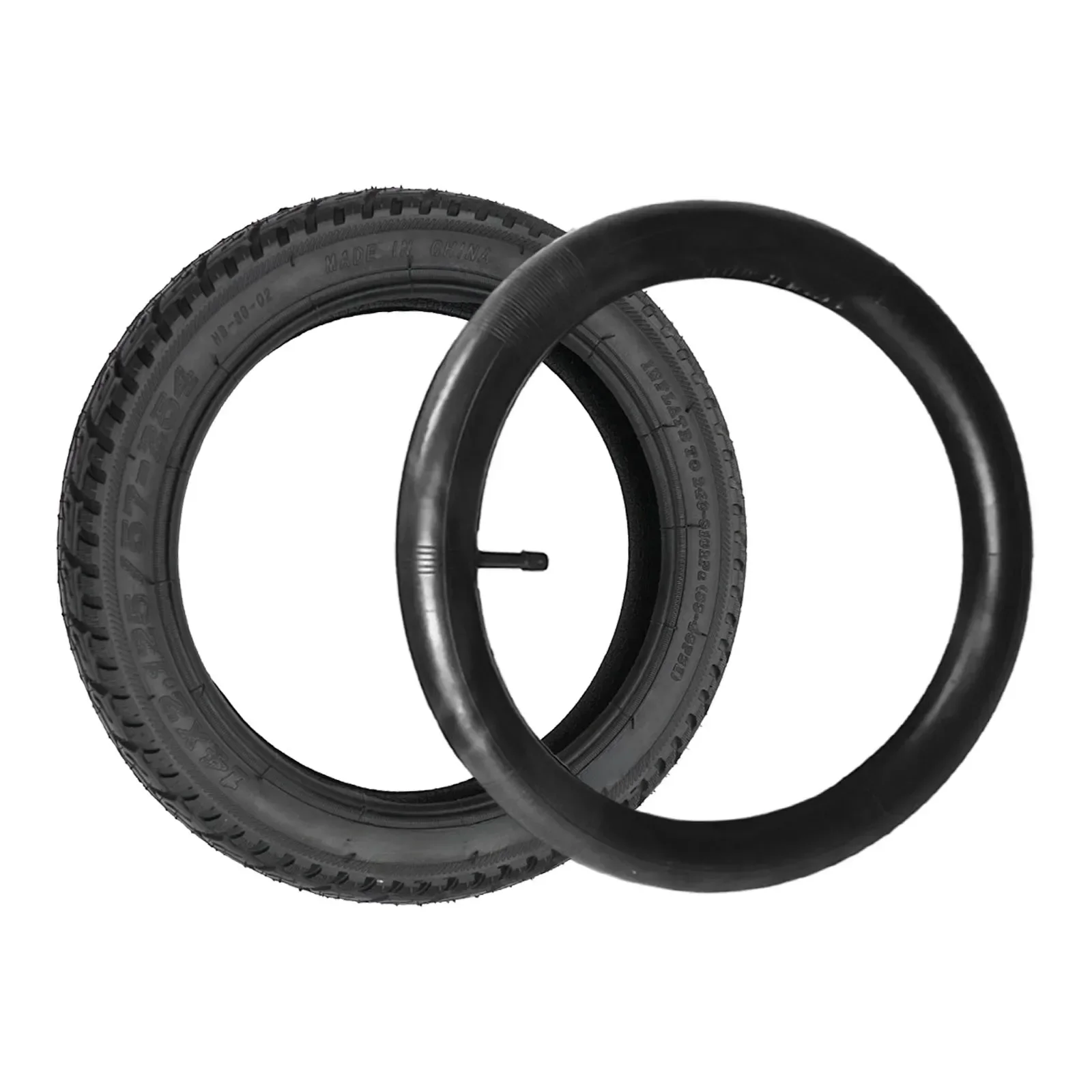 New Practical Outer Tire Inner Tube Tire Tube Wearproof 14x2.125(57-254) Not Easy To Deform Straight/Bent Value